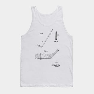 Hockey Stick Vintage Patent Hand Drawing Tank Top